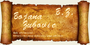 Bojana Zubović vizit kartica